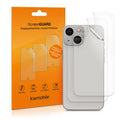 kwmobile 3x Schutzfolie Rückseite kompatibel mit Apple iPhone 13 / iPhone 14 - Folie Backcover Smartphone - Handyfolie transparent Transparent  
