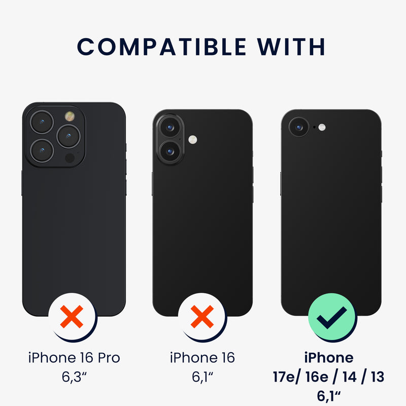 kwmobile Screen Protector compatible with Apple iPhone 17e / iPhone 16e / iPhone 14 / iPhone 13 Film Set