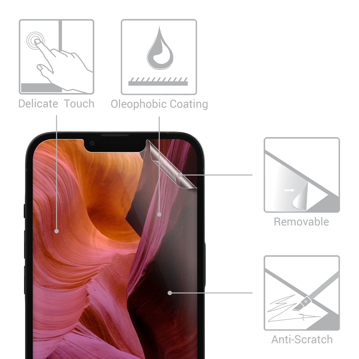 3x Crystal Clear Film for Apple iPhone 13 Pro