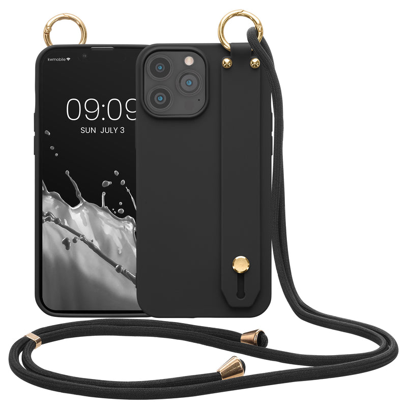 kwmobile Case Compatible with Apple iPhone 13 Pro Max - Phone Cover with Loop Ring - Phone Case