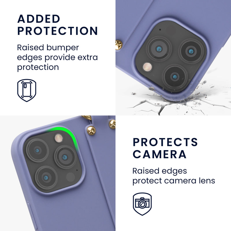 kwmobile Case Compatible with Apple iPhone 13 Pro Max - Phone Cover with Loop Ring - Phone Case