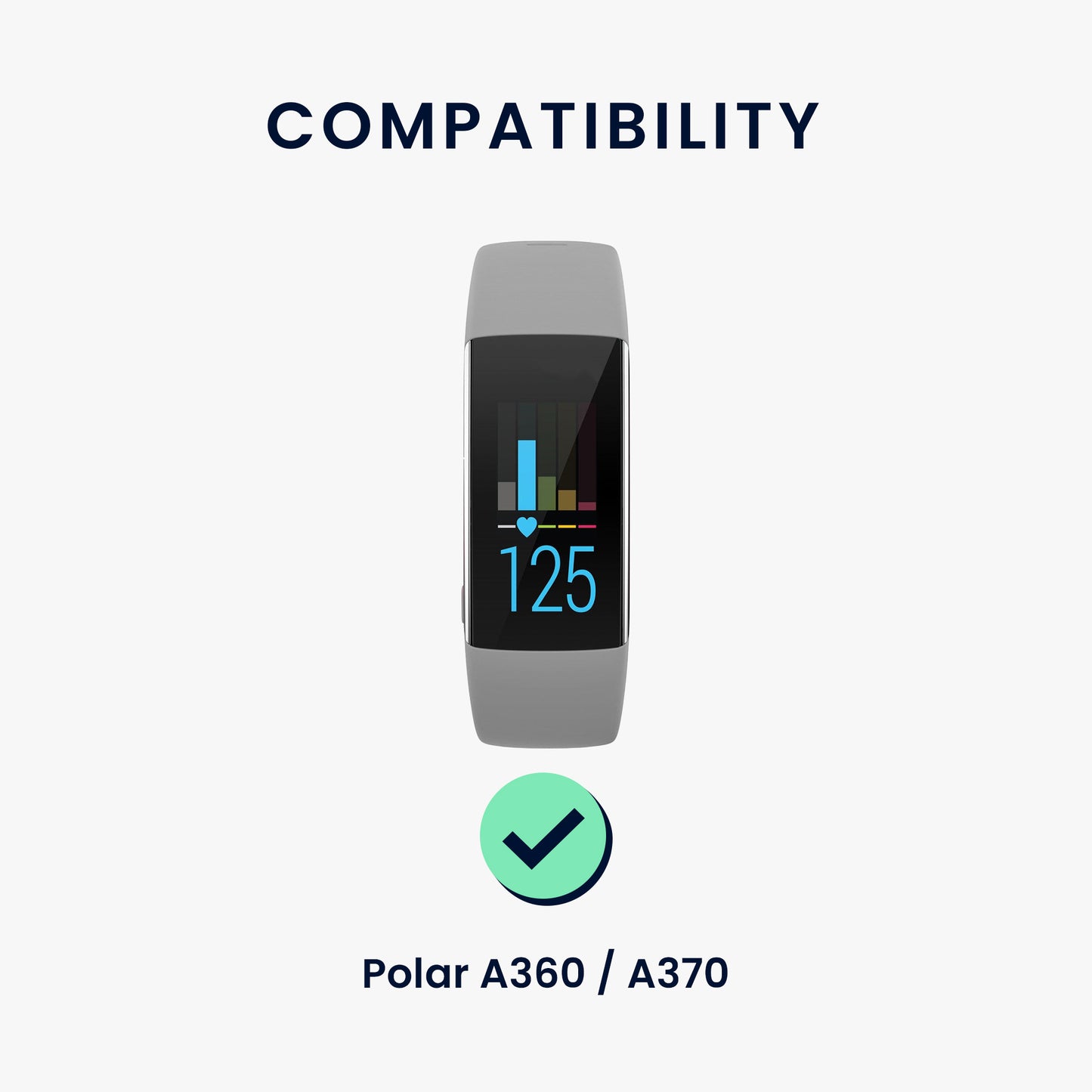 kwmobile Watch Band for Polar A360 / A370 Fitness Tracker Band Set Replacement Strap Smartwatch