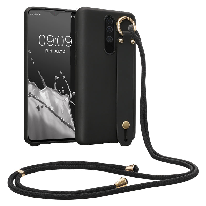kwmobile Case Compatible with Xiaomi Redmi Note 8 Pro - Cell Phone Cover with Loop Ring - Phone Cover Case
