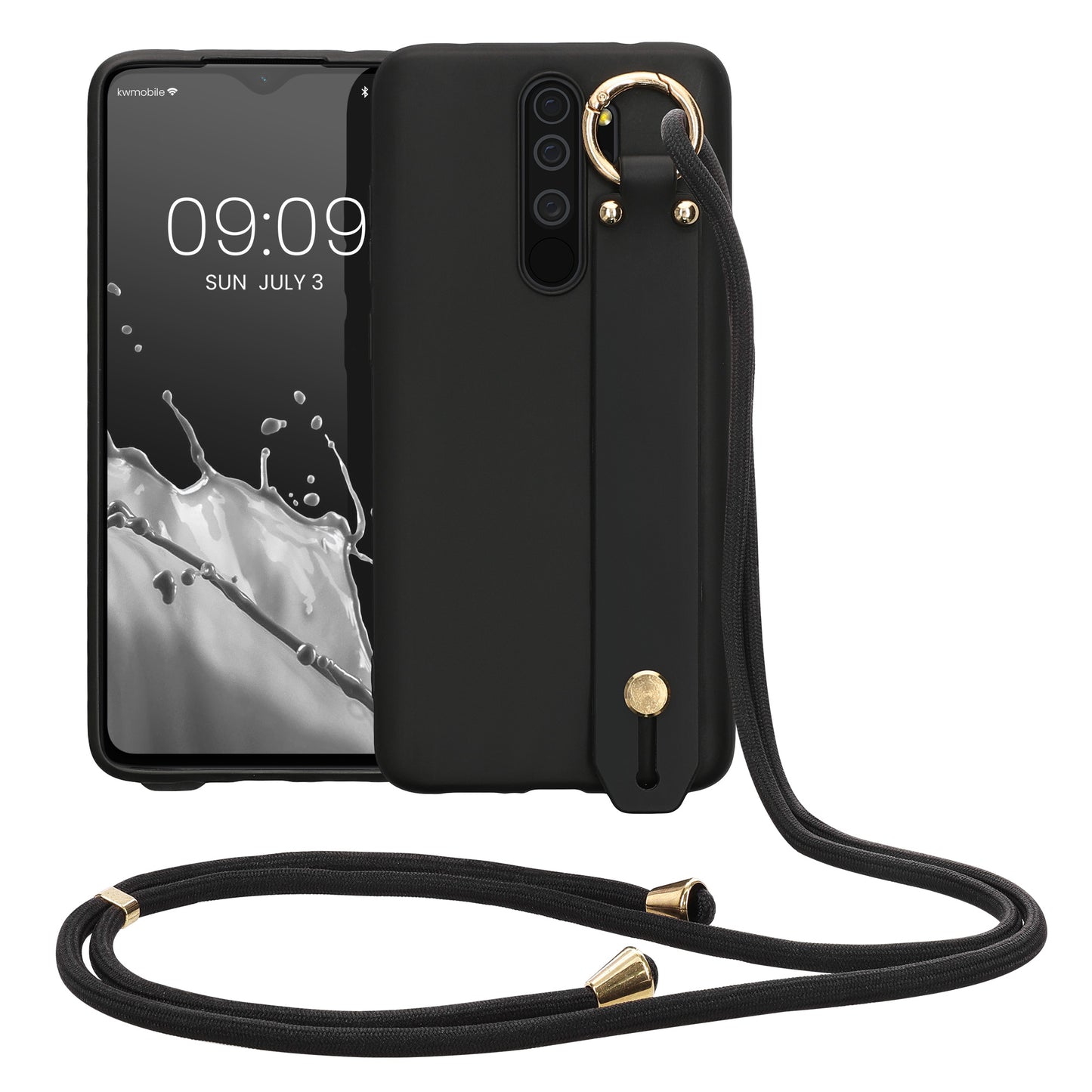 kwmobile Case Compatible with Xiaomi Redmi Note 8 Pro - Cell Phone Cover with Loop Ring - Phone Cover Case