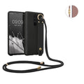 kwmobile Hülle kompatibel mit Xiaomi Redmi Note 8 Pro - Handyhülle mit Schlaufe Ring - Handy Cover Case in Schwarz Schwarz  