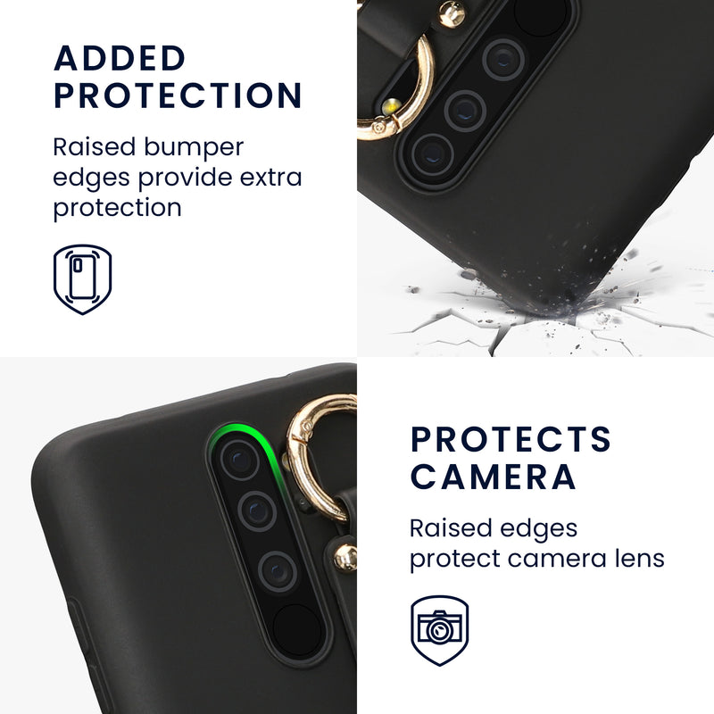 kwmobile Case Compatible with Xiaomi Redmi Note 8 Pro - Cell Phone Cover with Loop Ring - Phone Cover Case