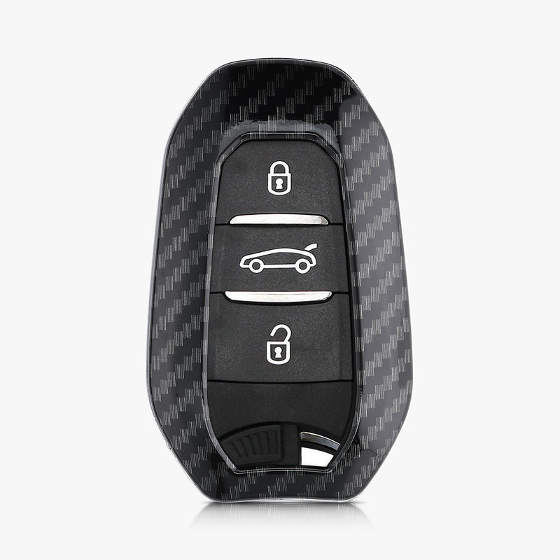 kwmobile Car Key Cover Compatible with Peugeot Citroen 3-Button Smart Key (Keyless Go Only) Hard Case Protective Cover Key Fob Shell