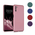 kwmobile Case kompatibel mit Samsung Galaxy A03s Hülle - Schutzhülle aus Silikon metallisch schimmernd - Handyhülle Metallic Dunkelrot Metallic Dunkelrot  