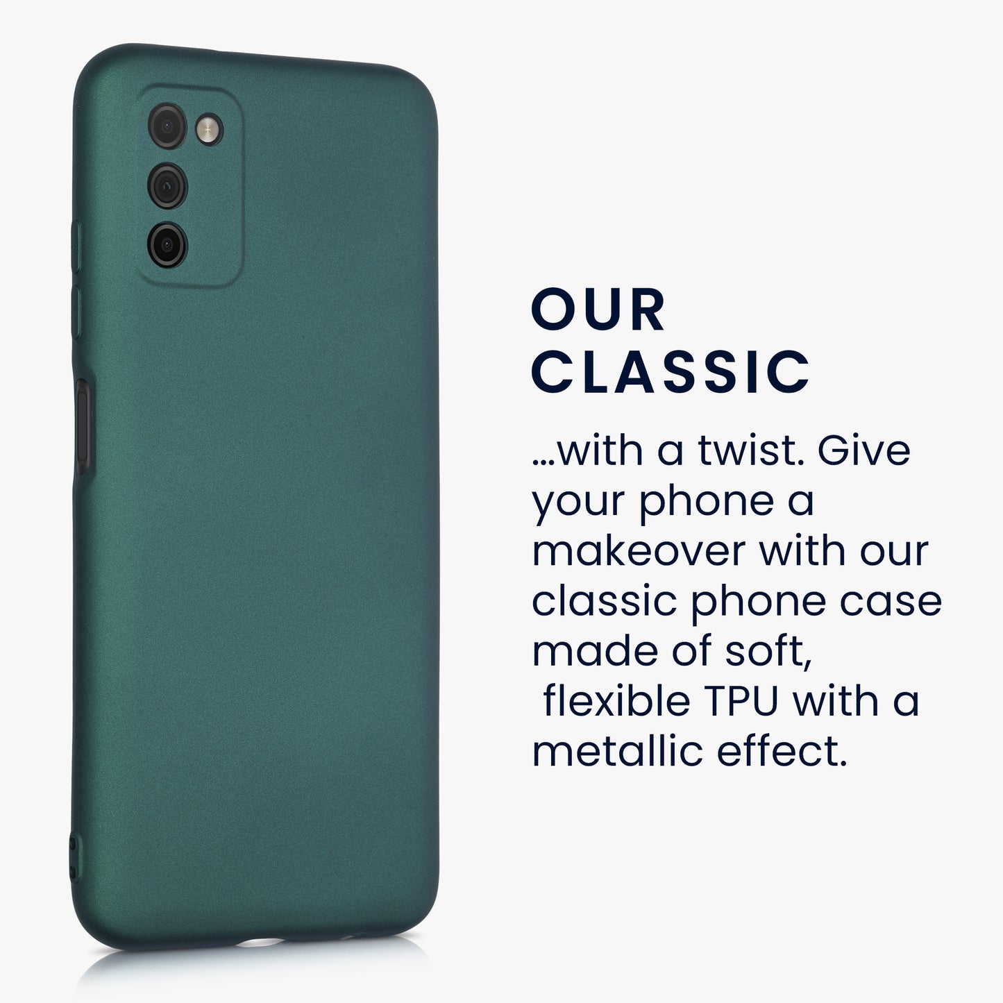 kwmobile Phone Case for Samsung Galaxy A03s Case - Silicone Case Protective Cover