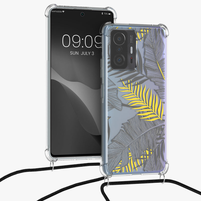 kwmobile Necklace Case Compatible with Xiaomi 11T / 11T Pro Silicone Cover with Lanyard