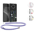 kwmobile Necklace Case kompatibel mit Xiaomi Mi 10T Lite Hülle - Silikon Cover mit Handykette - Gelb Grau Transparent Dschungel Gelb  [dsg05]