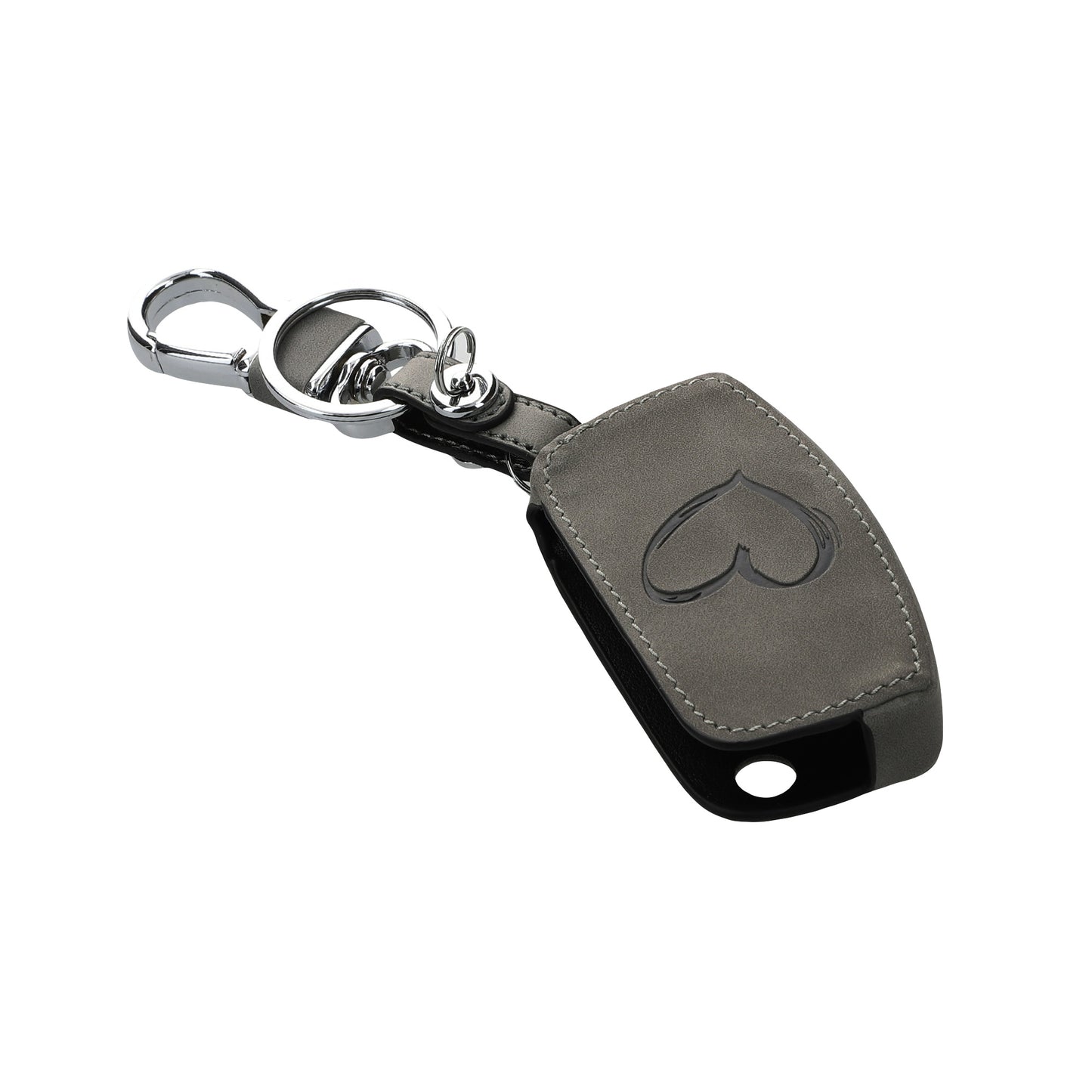 kwmobile Car Key Cover Compatible with Ford 3-Button Flip Key Car Key - Faux Leather Protective Case Key Shell Cover