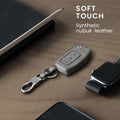 kwmobile Car Key Cover Compatible with Ford 3-Button Flip Key Car Key - Faux Leather Protective Case Key Shell Cover