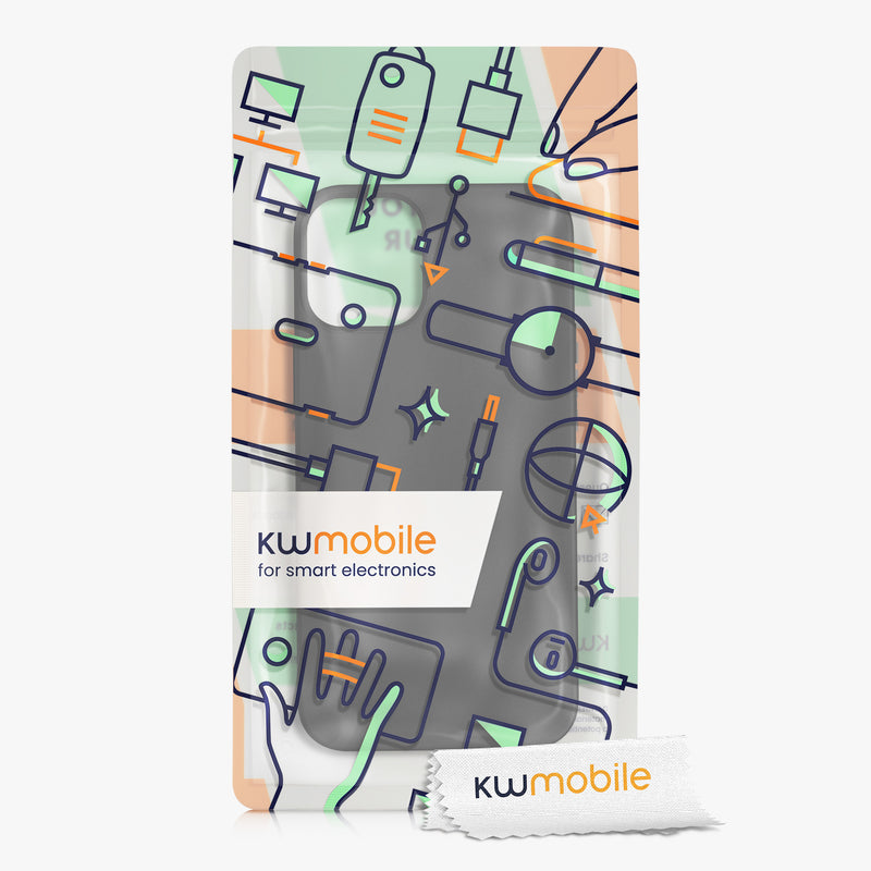 kwmobile Case Compatible with Apple iPhone 12 mini Magnetic Case Compatible with MagSafe Rubberized Cover