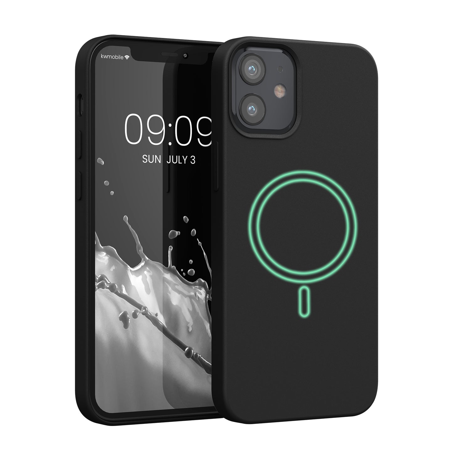 kwmobile Case Compatible with Apple iPhone 12 mini Magnetic Case Compatible with MagSafe Rubberized Cover