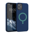 kwmobile Case Compatible with Apple iPhone 12 mini Magnetic Case Compatible with MagSafe Rubberized Cover