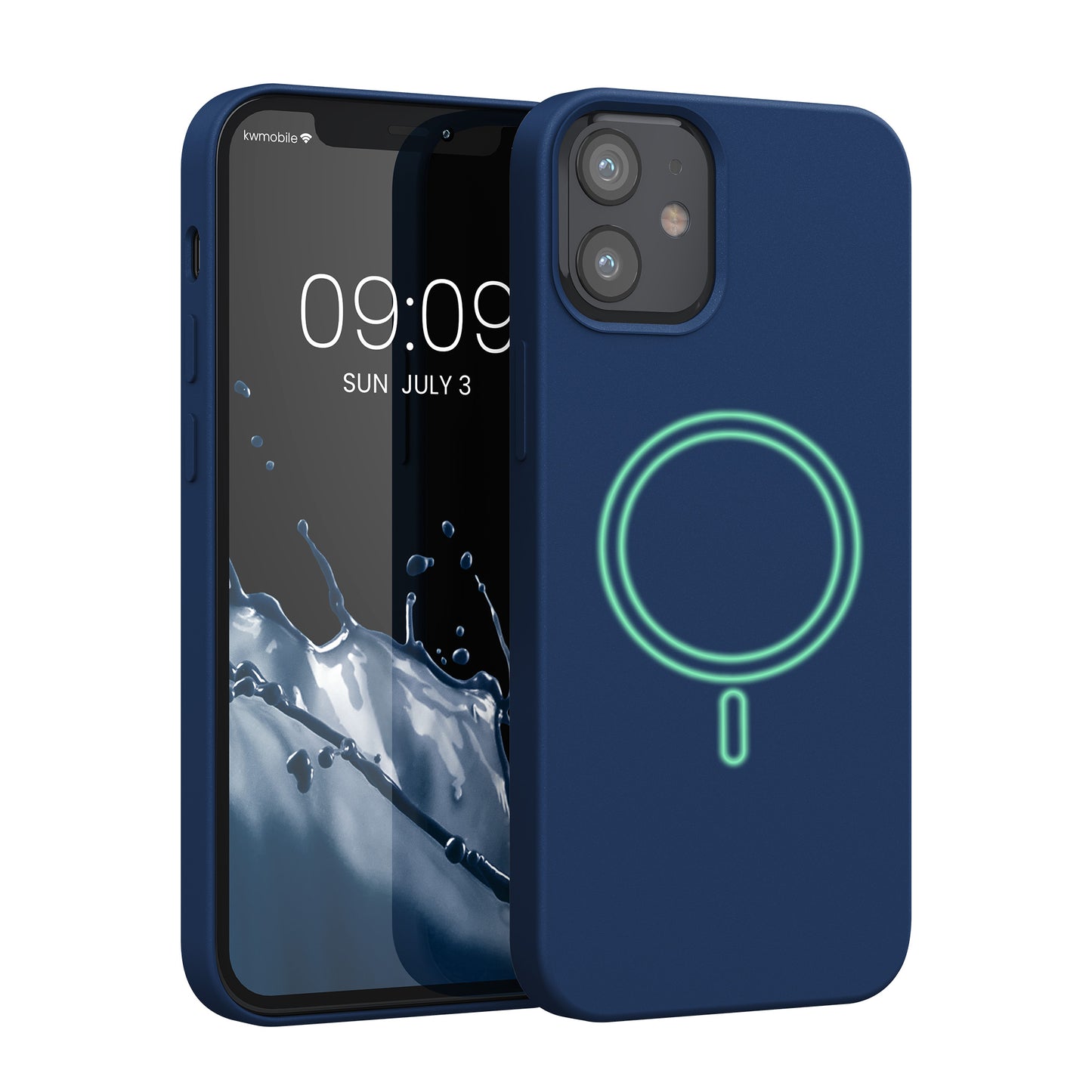 kwmobile Case Compatible with Apple iPhone 12 mini Magnetic Case Compatible with MagSafe Rubberized Cover