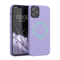 kwmobile Case Compatible with Apple iPhone 12 mini Magnetic Case Compatible with MagSafe Rubberized Cover