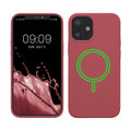 kwmobile Case Compatible with Apple iPhone 12 mini Magnetic Case Compatible with MagSafe Rubberized Cover