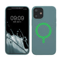 kwmobile Case Compatible with Apple iPhone 12 mini Magnetic Case Compatible with MagSafe Rubberized Cover