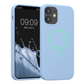 kwmobile Case Compatible with Apple iPhone 12 mini Magnetic Case Compatible with MagSafe Rubberized Cover