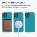 kwmobile Case Compatible with Apple iPhone 12 mini Magnetic Case Compatible with MagSafe Rubberized Cover