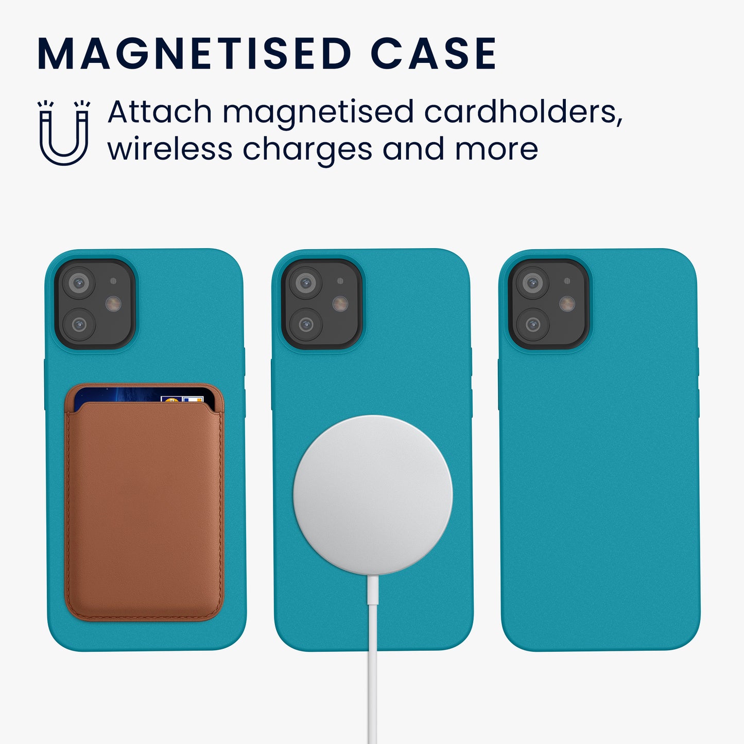 kwmobile Case Compatible with Apple iPhone 12 mini Magnetic Case Compatible with MagSafe Rubberized Cover