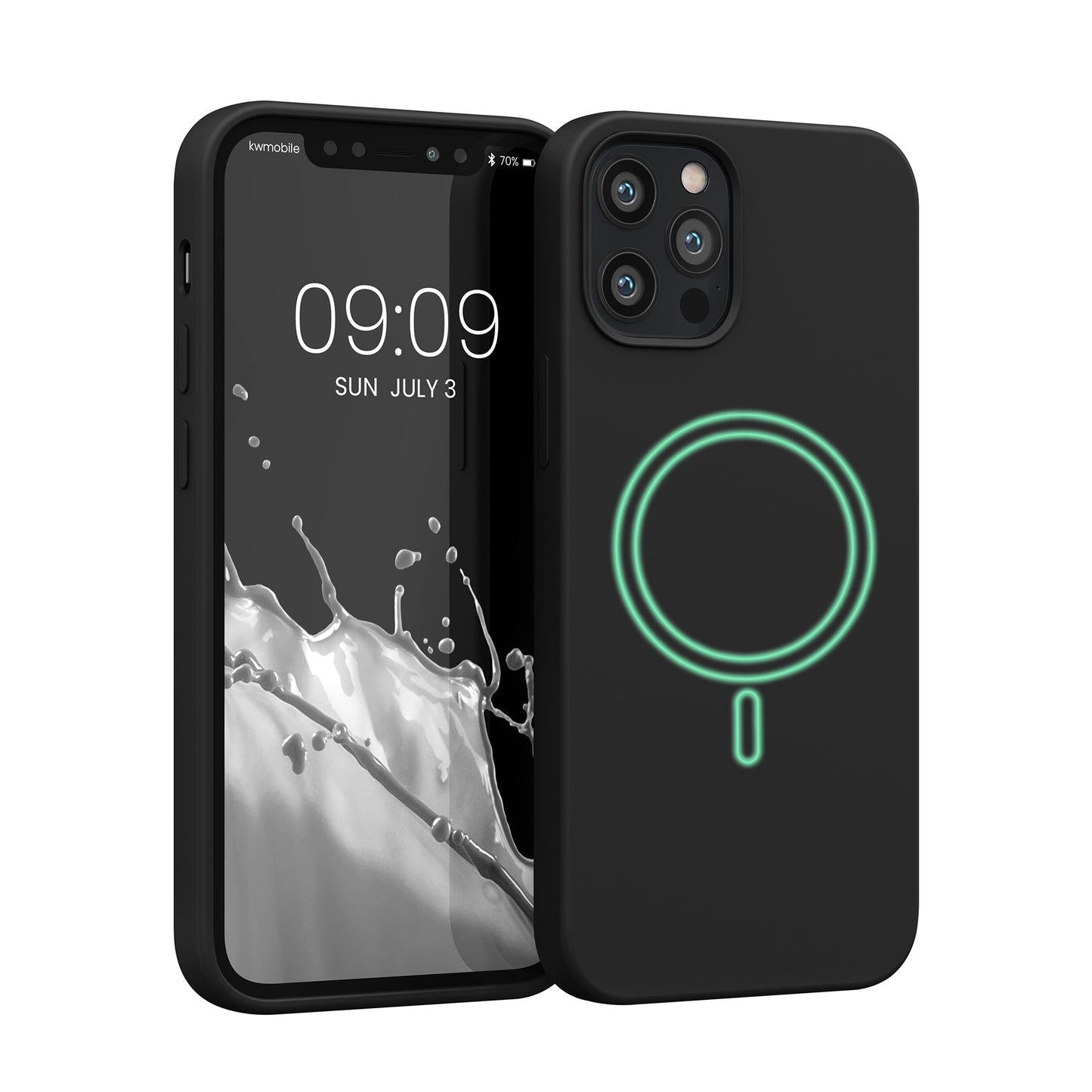 kwmobile Case Compatible with Apple iPhone 12 / iPhone 12 Pro Case Magnetic Silicone Case Compatible with MagSafe Cover Rubberized