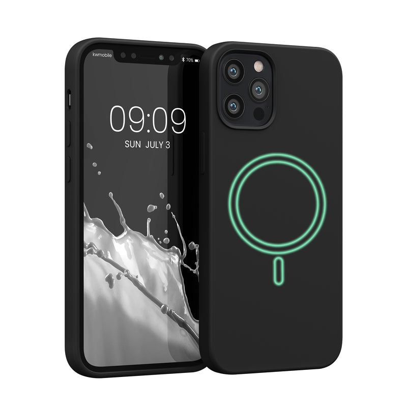 kwmobile Case Compatible with Apple iPhone 12 / iPhone 12 Pro Case Magnetic Silicone Case Compatible with MagSafe Cover Rubberized