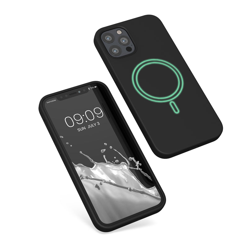 kwmobile Case Compatible with Apple iPhone 12 / iPhone 12 Pro Case Magnetic Silicone Case Compatible with MagSafe Cover Rubberized