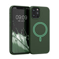 kwmobile Case Compatible with Apple iPhone 12 / iPhone 12 Pro Case Magnetic Silicone Case Compatible with MagSafe Cover Rubberized