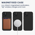 kwmobile Case Compatible with Apple iPhone 12 / iPhone 12 Pro Case Magnetic Silicone Case Compatible with MagSafe Cover Rubberized