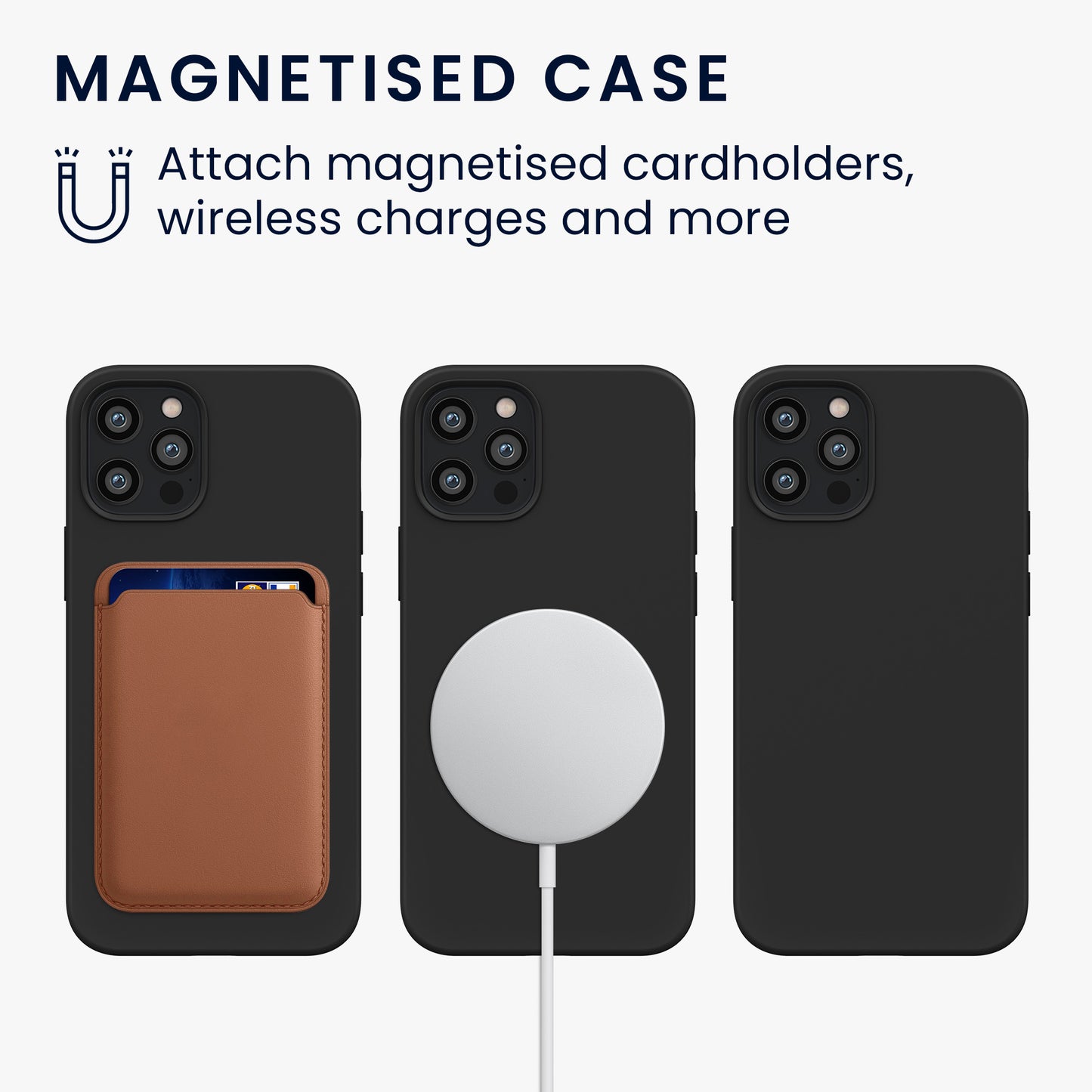 kwmobile Case Compatible with Apple iPhone 12 / iPhone 12 Pro Case Magnetic Silicone Case Compatible with MagSafe Cover Rubberized