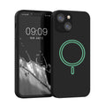 kwmobile Case Compatible with Apple iPhone 13 mini Magnetic Silicone Case Compatible with MagSafe Cover Rubberized