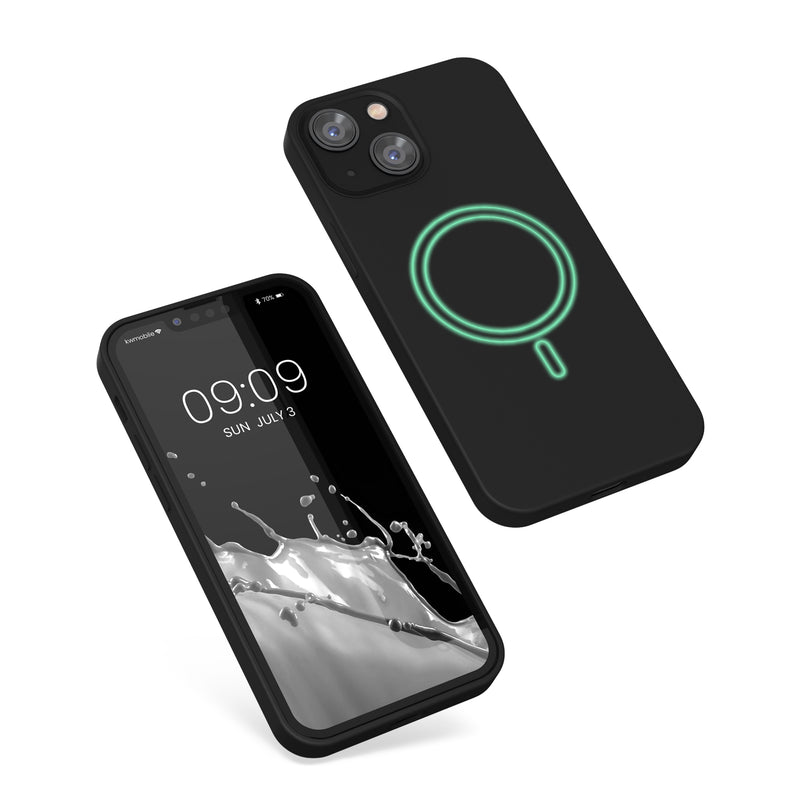 kwmobile Case Compatible with Apple iPhone 13 mini Magnetic Silicone Case Compatible with MagSafe Cover Rubberized