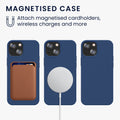 kwmobile Case Compatible with Apple iPhone 13 mini Magnetic Silicone Case Compatible with MagSafe Cover Rubberized