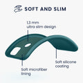 Slim Rubberized Silicone Case for Xiaomi Redmi 9C in Cool Mint