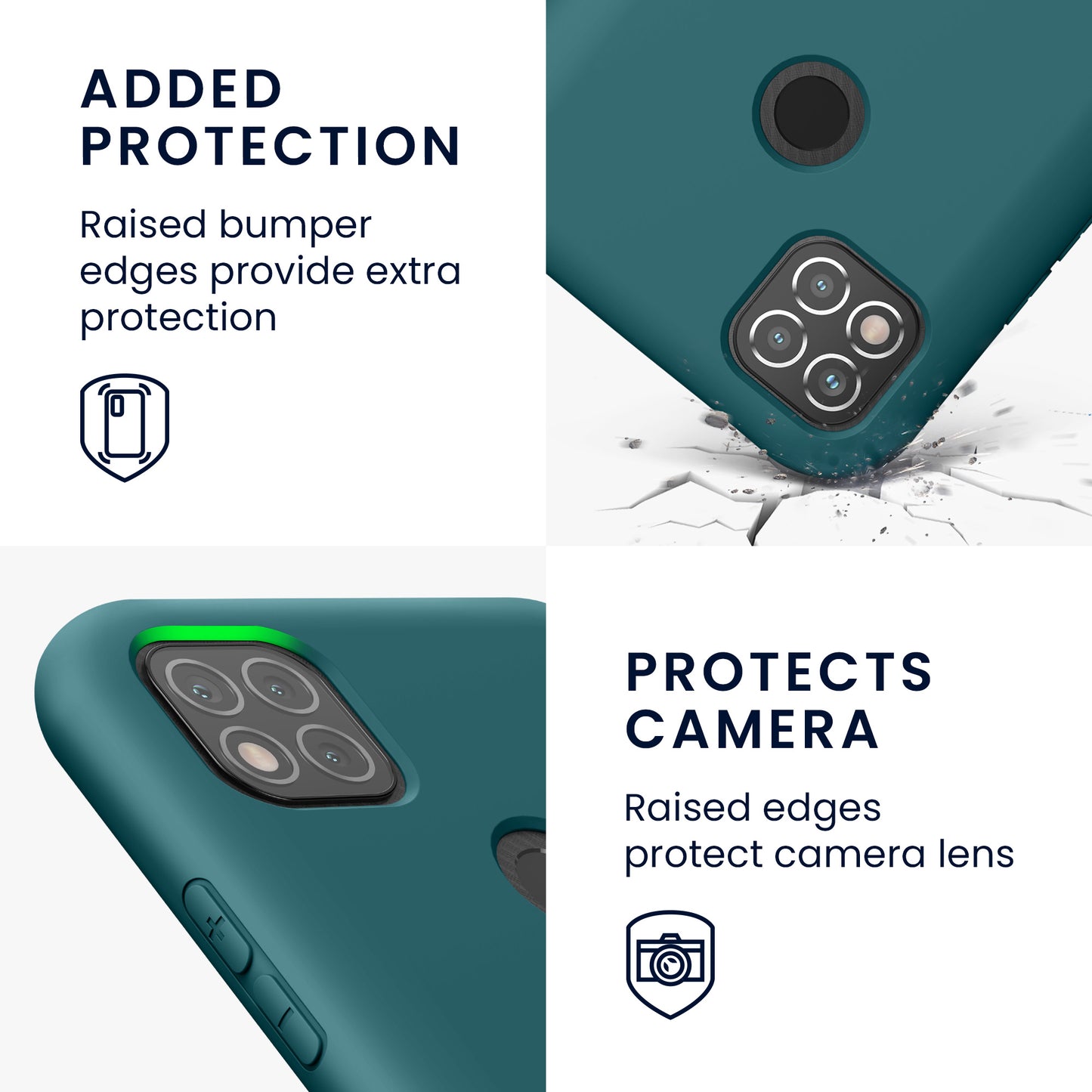 Slim Rubberized Silicone Case for Xiaomi Redmi 9C in Cool Mint