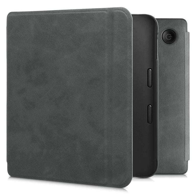 kwmobile Flip Case compatible with Kobo Libra 2 Case - eReader Faux Leather Cover - Cover