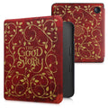 kwmobile Case for Kobo Libra 2 - eReader Flip Cover with Auto Sleep Function - Galaxy Tree Meadow