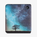 kwmobile Case for Kobo Libra 2 - eReader Flip Cover with Auto Sleep Function - Galaxy Tree Meadow