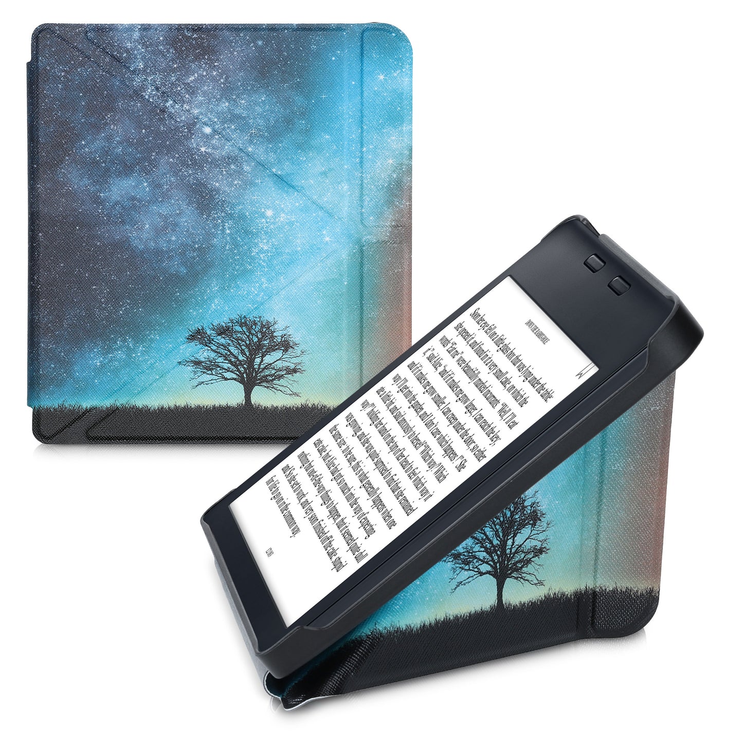 kwmobile Case Compatible with Kobo Libra 2 - Faux Leather Cover - eReader Cover Case