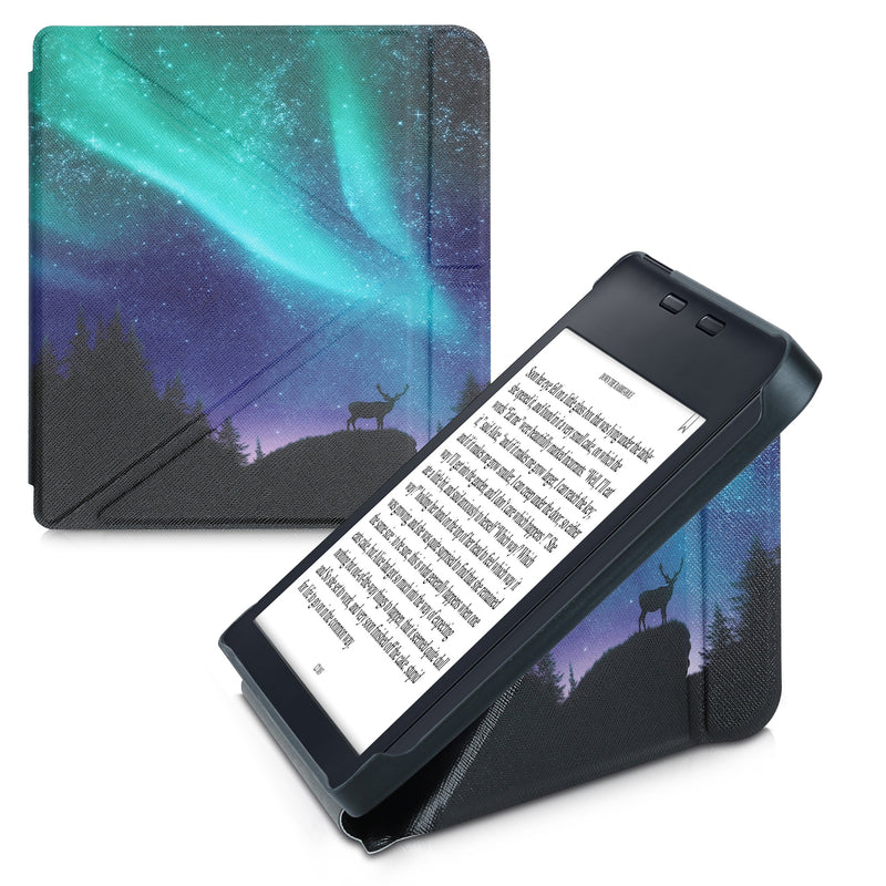 kwmobile Case Compatible with Kobo Libra 2 - Faux Leather Cover - eReader Cover Case