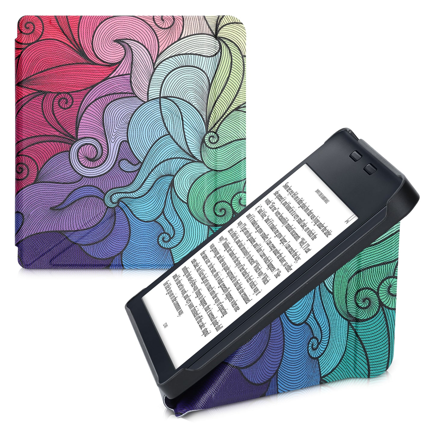 kwmobile Case Compatible with Kobo Libra 2 - Faux Leather Cover - eReader Cover Case