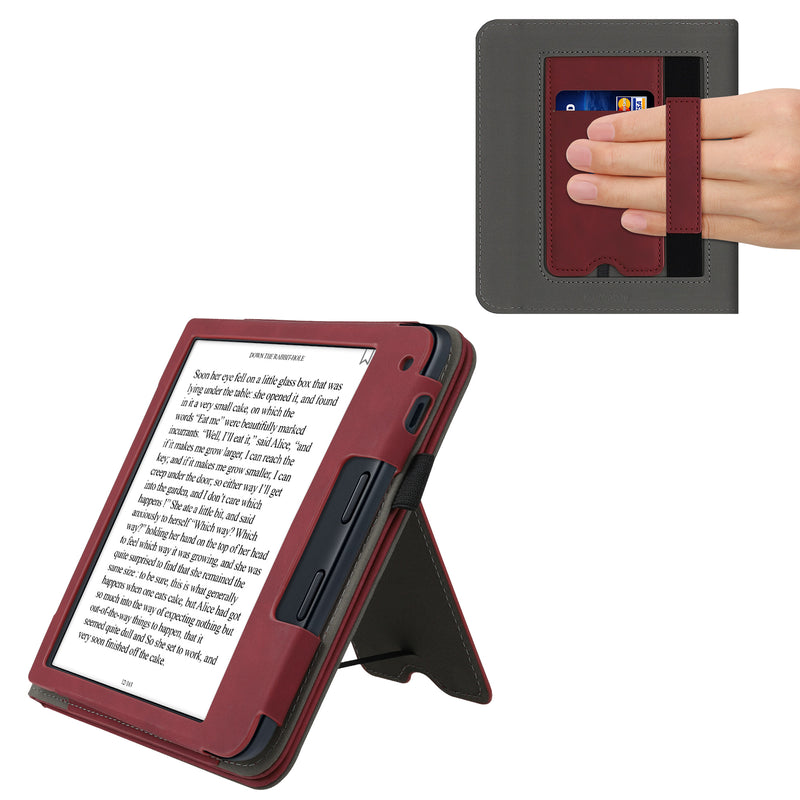 kwmobile Flip Case Compatible with Kobo Libra 2 - Hand Strap - Cover