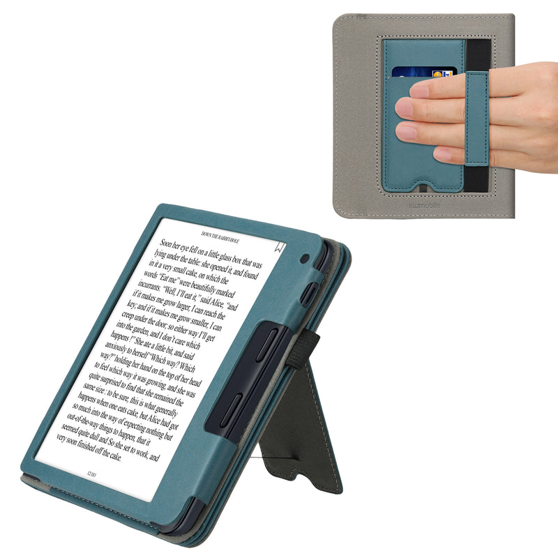 kwmobile Flip Case Compatible with Kobo Libra 2 - Hand Strap - Cover
