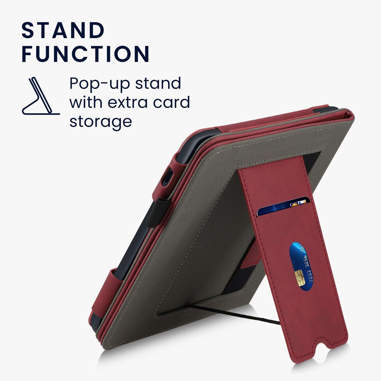 kwmobile Flip Case Compatible with Kobo Libra 2 - Hand Strap - Cover