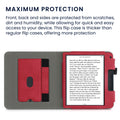 kwmobile Case Compatible with Kobo Libra 2 Flip Case with Hand Strap Cover