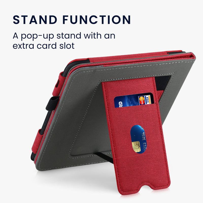 kwmobile Case Compatible with Kobo Libra 2 Flip Case with Hand Strap Cover