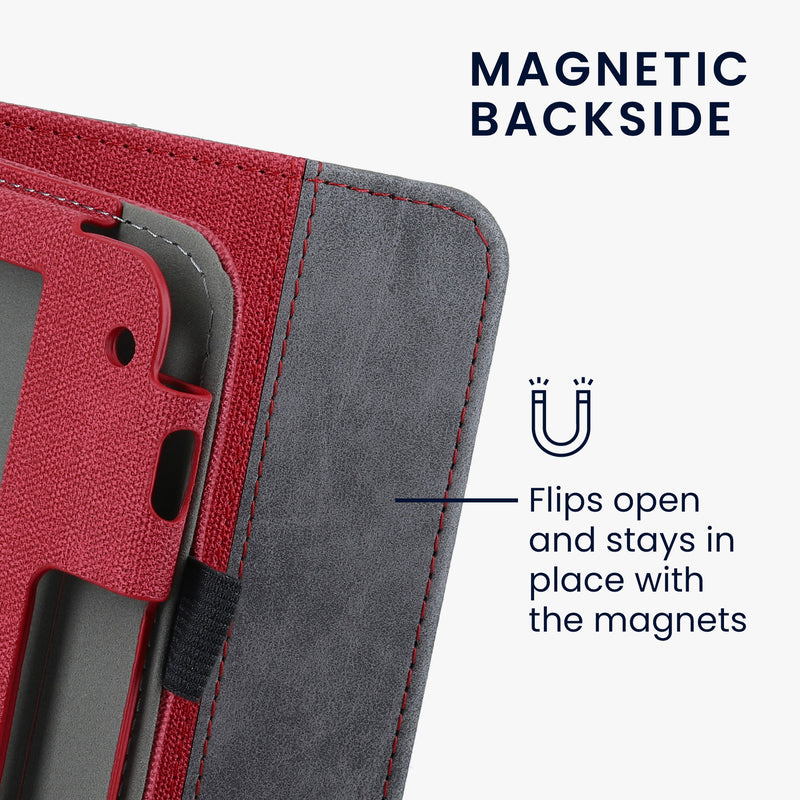 kwmobile Case Compatible with Kobo Libra 2 Flip Case with Hand Strap Cover